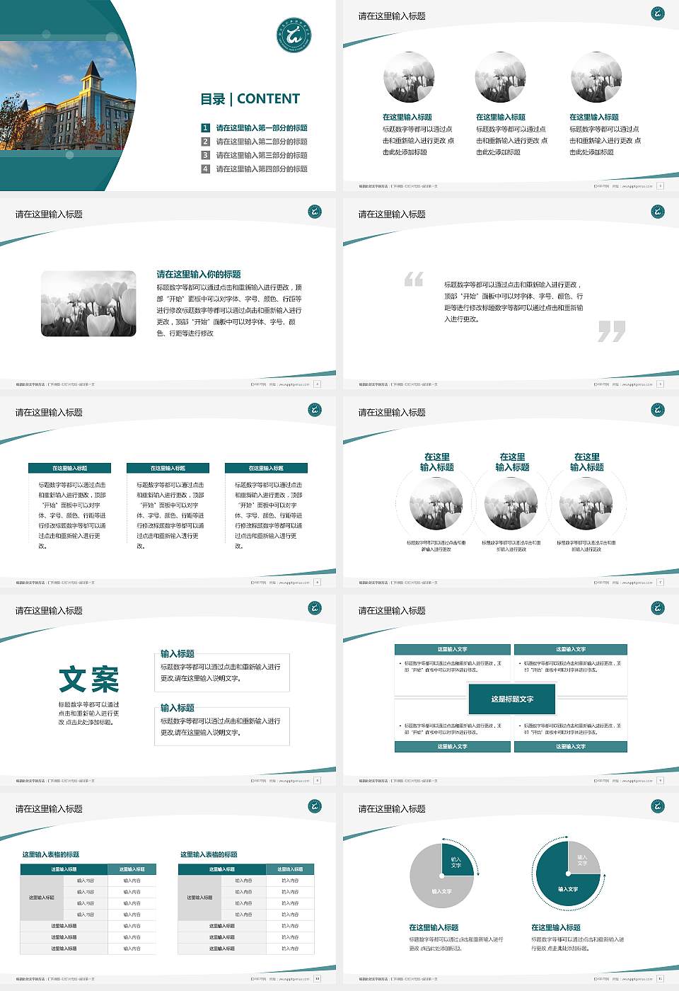烟台文化旅游职业学院毕业论文答辩PPT模板下载16:9格式幻灯片预览图2