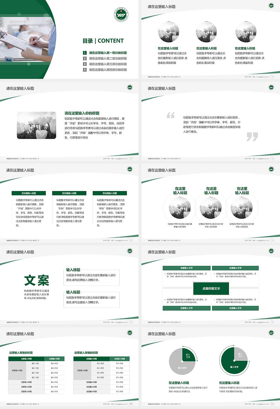 运城护理职业学院毕业论文答辩PPT模板下载16:9格式幻灯片预览图2