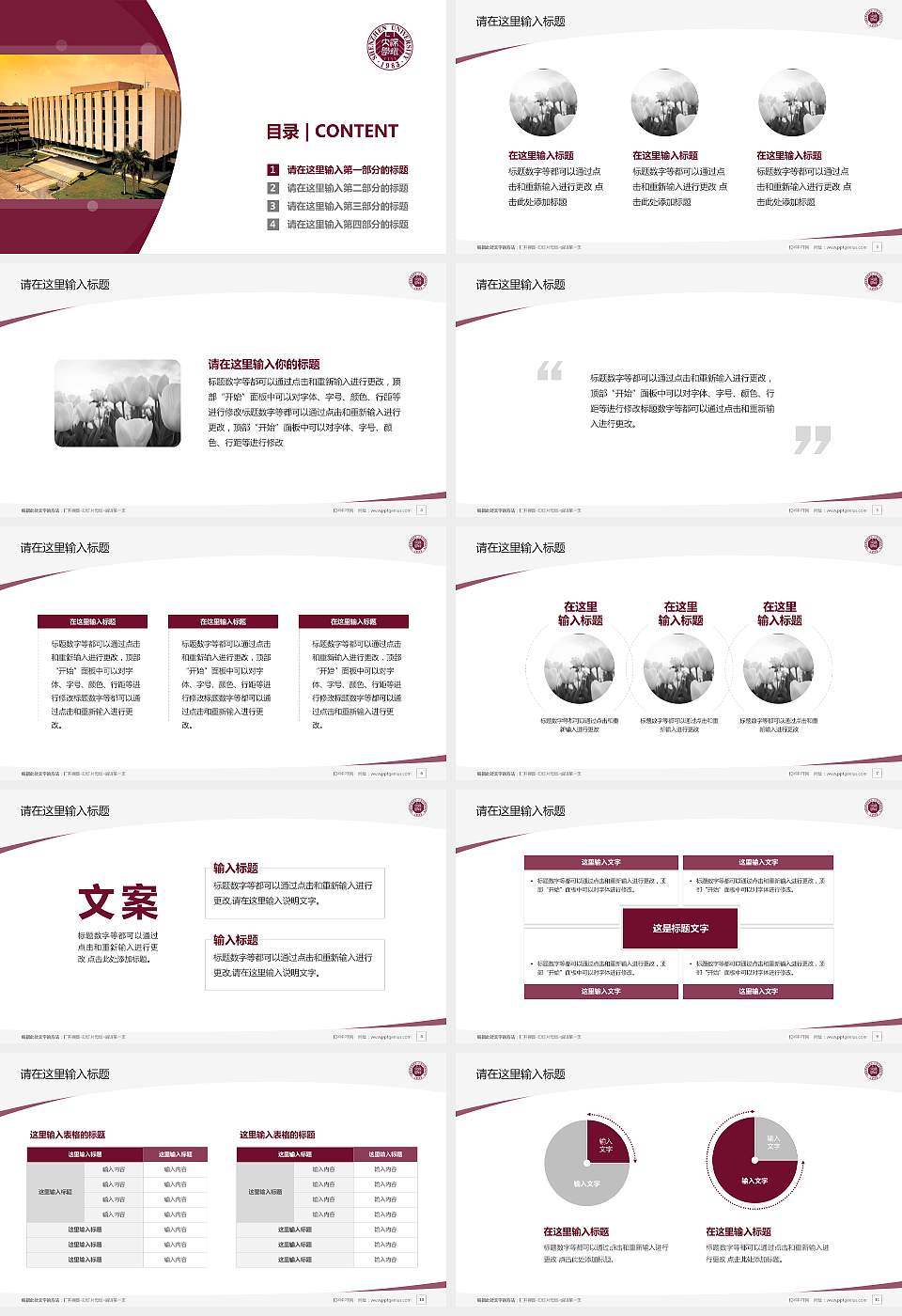 深圳大学毕业论文答辩PPT模板下载16:9格式幻灯片预览图2