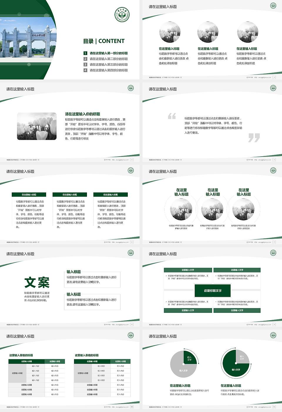 中山大学毕业论文答辩PPT模板下载16:9格式幻灯片预览图2