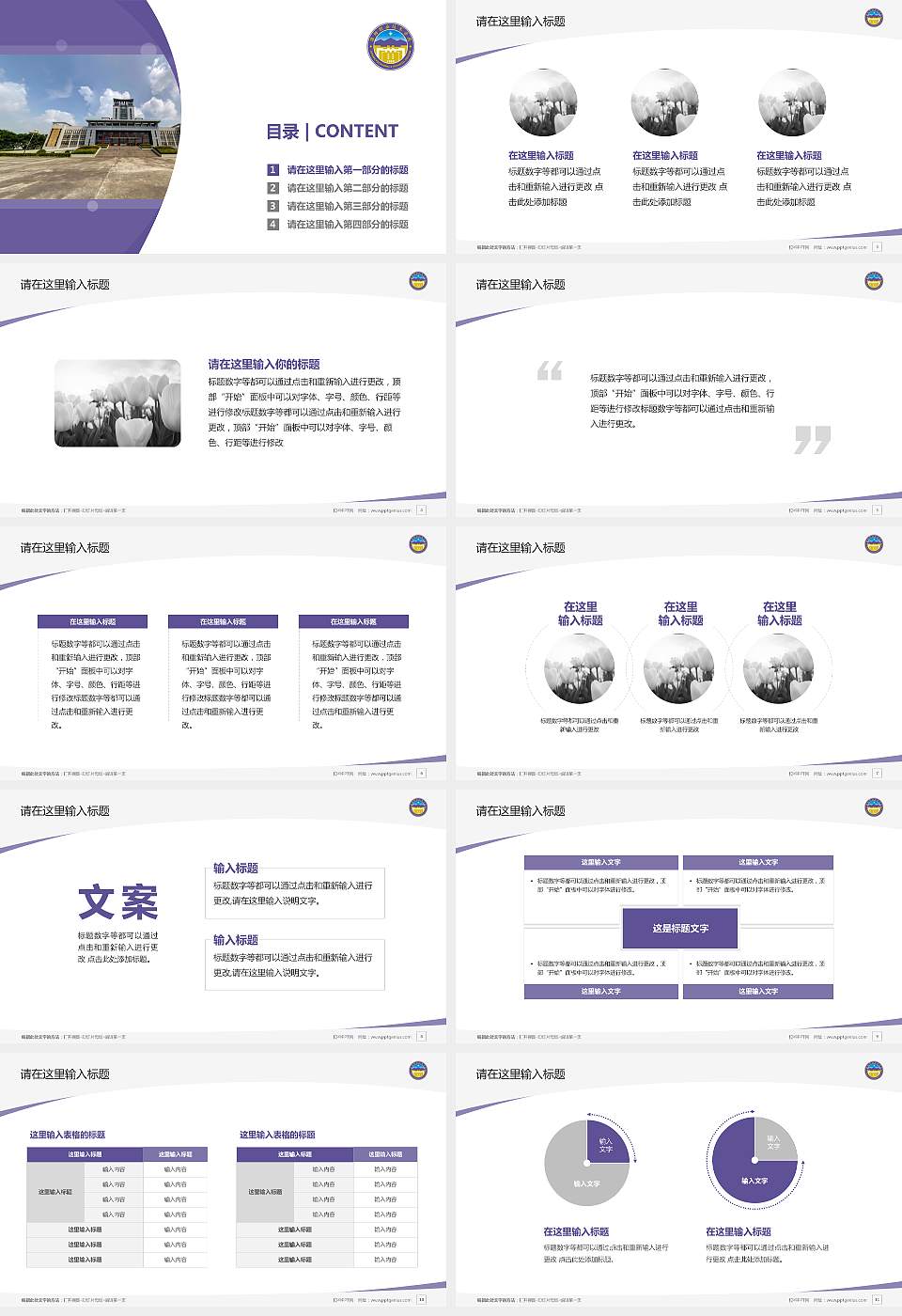 揭阳职业技术学院毕业论文答辩PPT模板下载16:9格式幻灯片预览图2