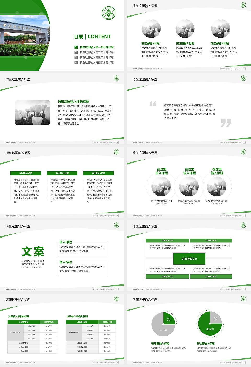 华南农业大学珠江学院毕业论文答辩PPT模板下载16:9格式幻灯片预览图2