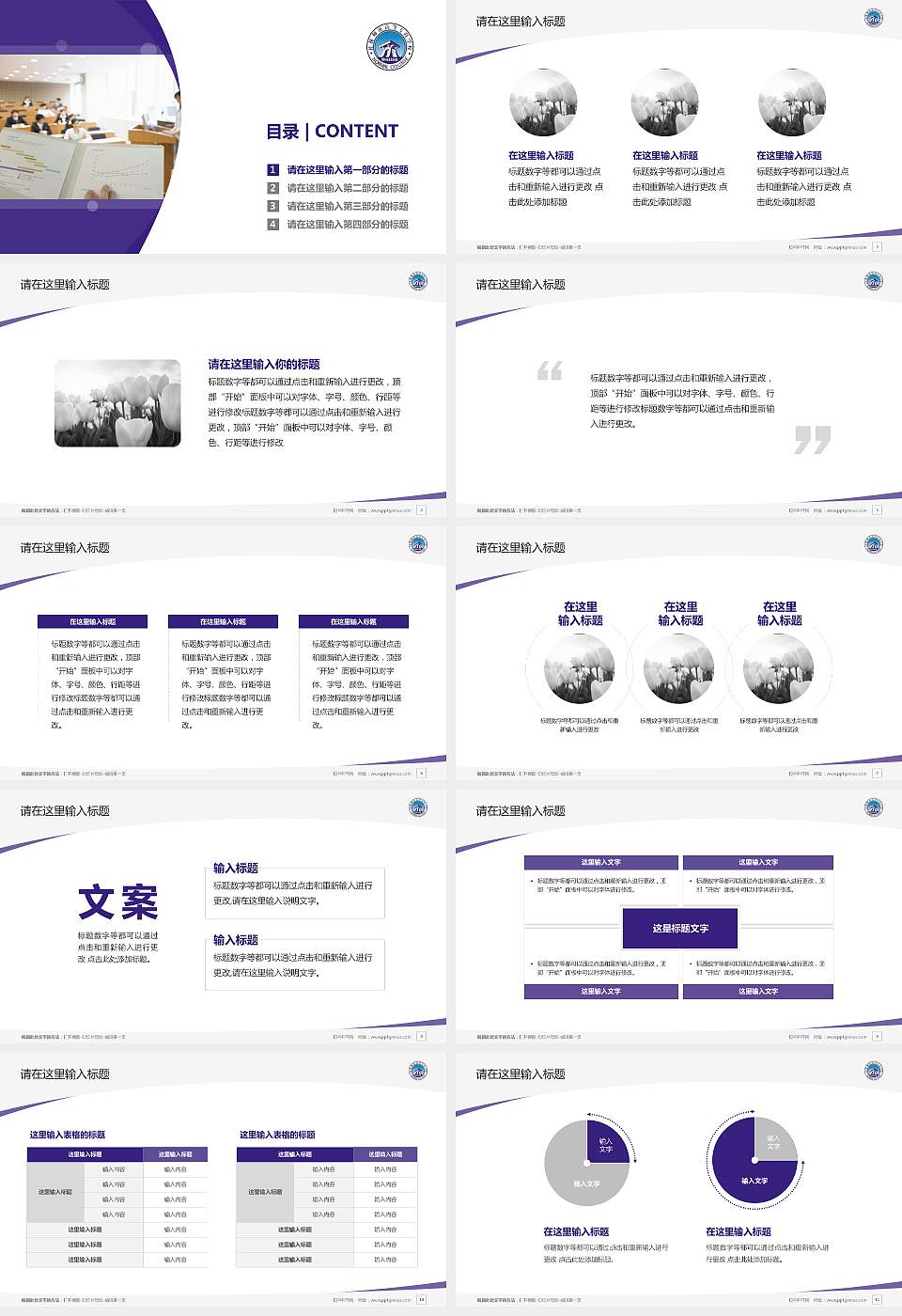 桂林师范高等专科学校毕业论文答辩PPT模板下载16:9格式幻灯片预览图2