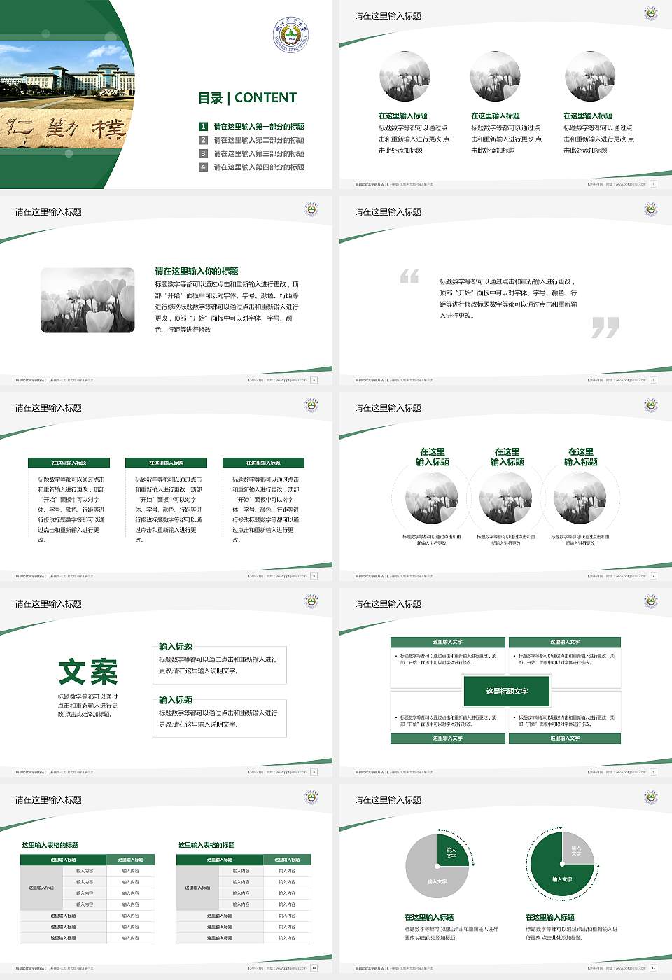 南京农业大学毕业论文答辩PPT模板下载16:9格式幻灯片预览图2