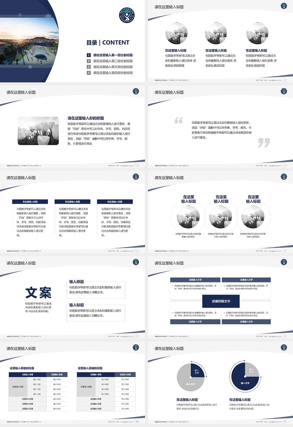 塔里木职业技术学院毕业论文答辩PPT模板下载16:9格式幻灯片预览图2