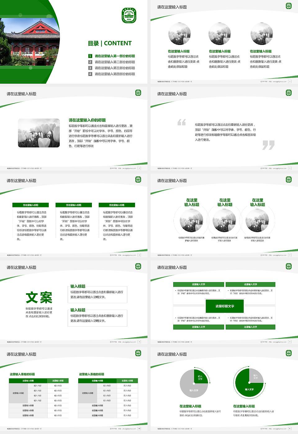 南京师范大学毕业论文答辩PPT模板下载16:9格式幻灯片预览图2