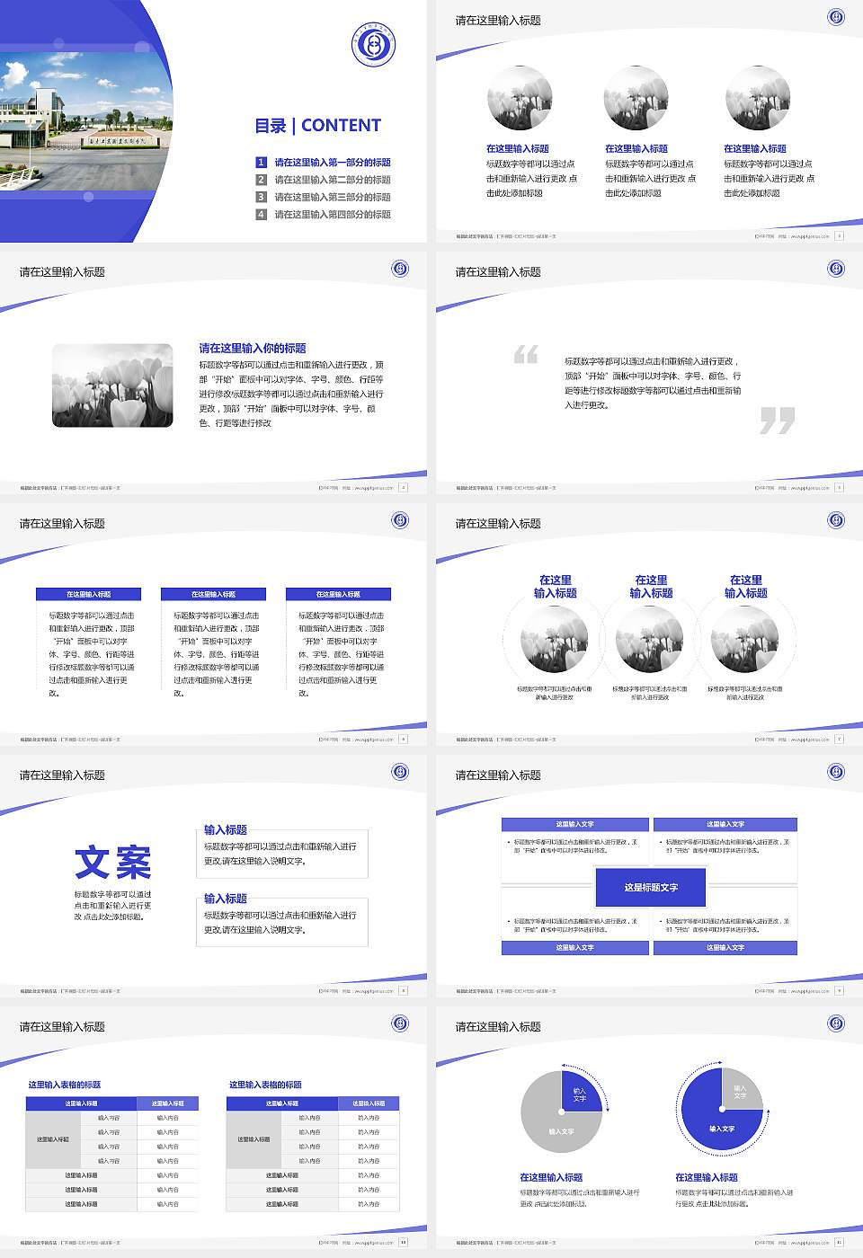 南京工业职业技术学院毕业论文答辩PPT模板下载16:9格式幻灯片预览图2