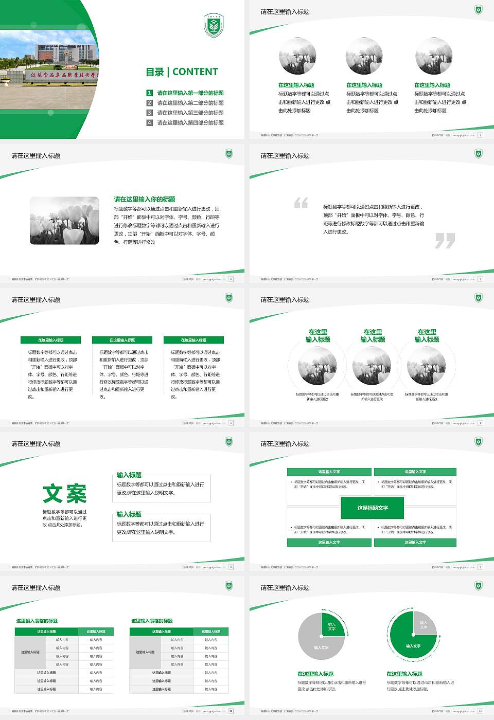 江苏食品药品职业技术学院毕业论文答辩PPT模板下载16:9格式幻灯片预览图2
