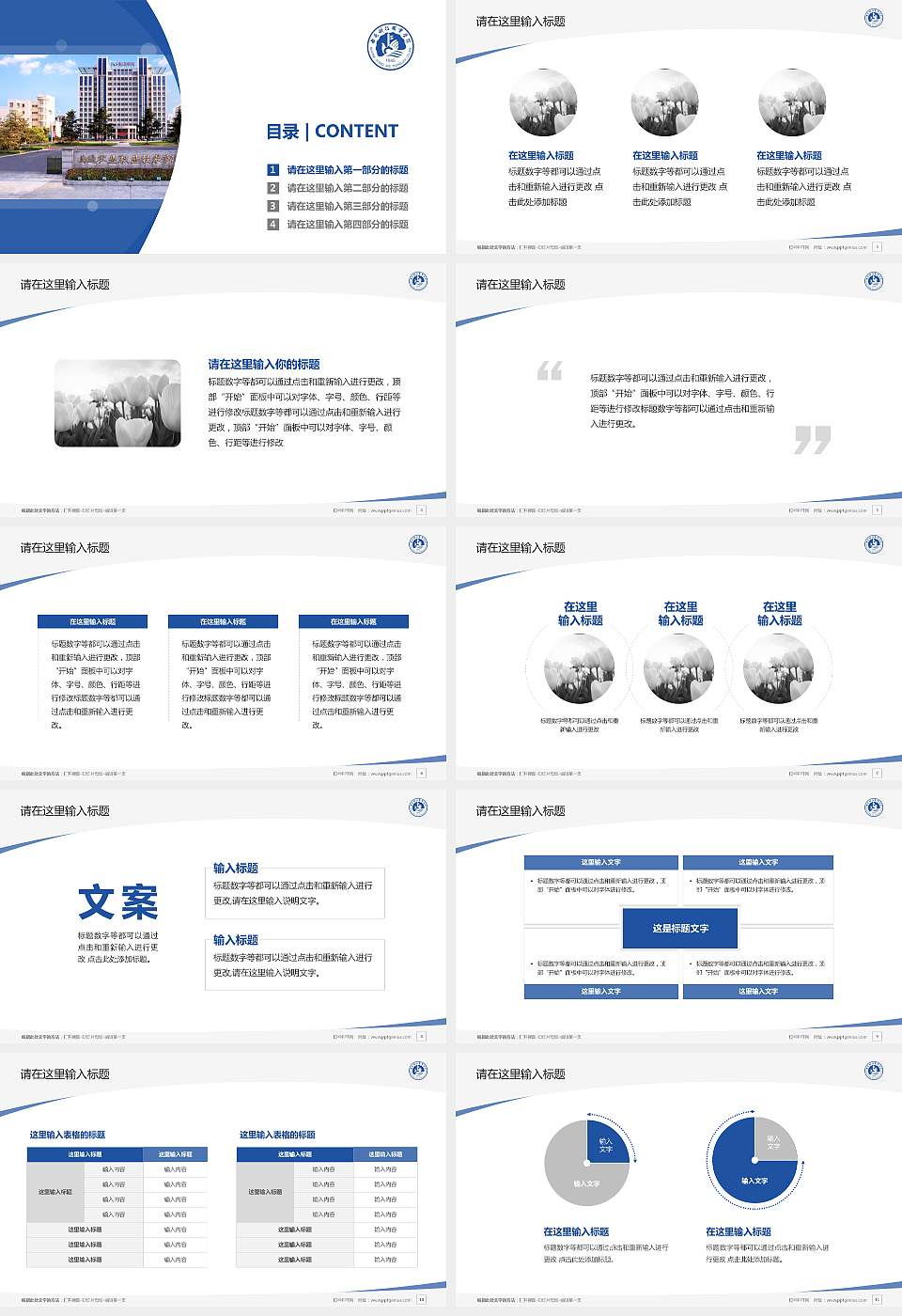 南通农业职业技术学院毕业论文答辩PPT模板下载16:9格式幻灯片预览图2