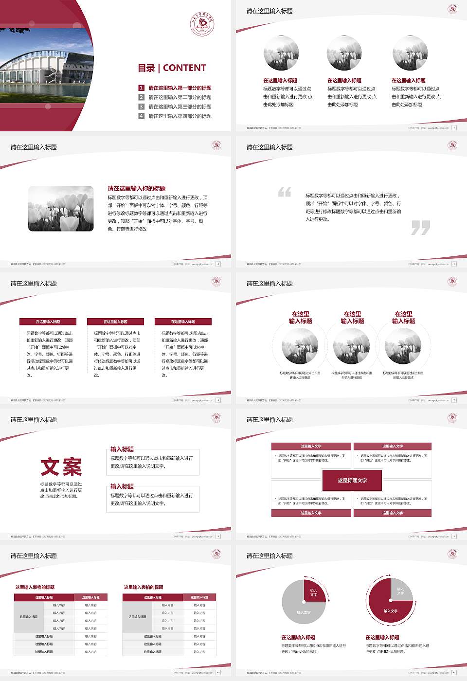 江苏商贸职业学院毕业论文答辩PPT模板下载16:9格式幻灯片预览图2