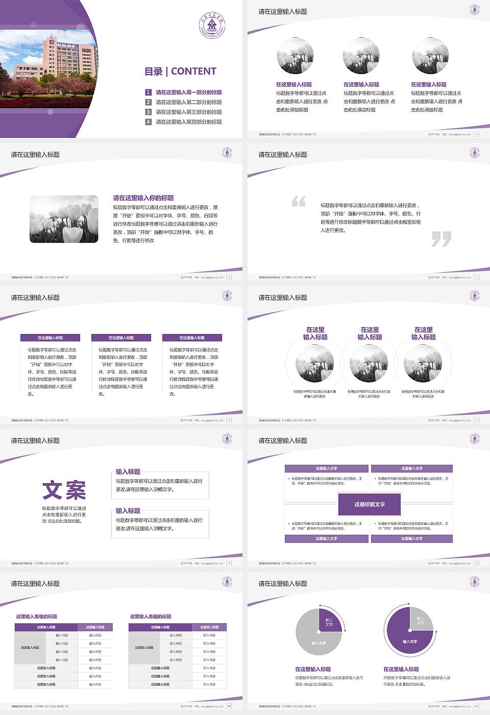 上饶师范学院毕业论文答辩PPT模板下载16:9格式幻灯片预览图2