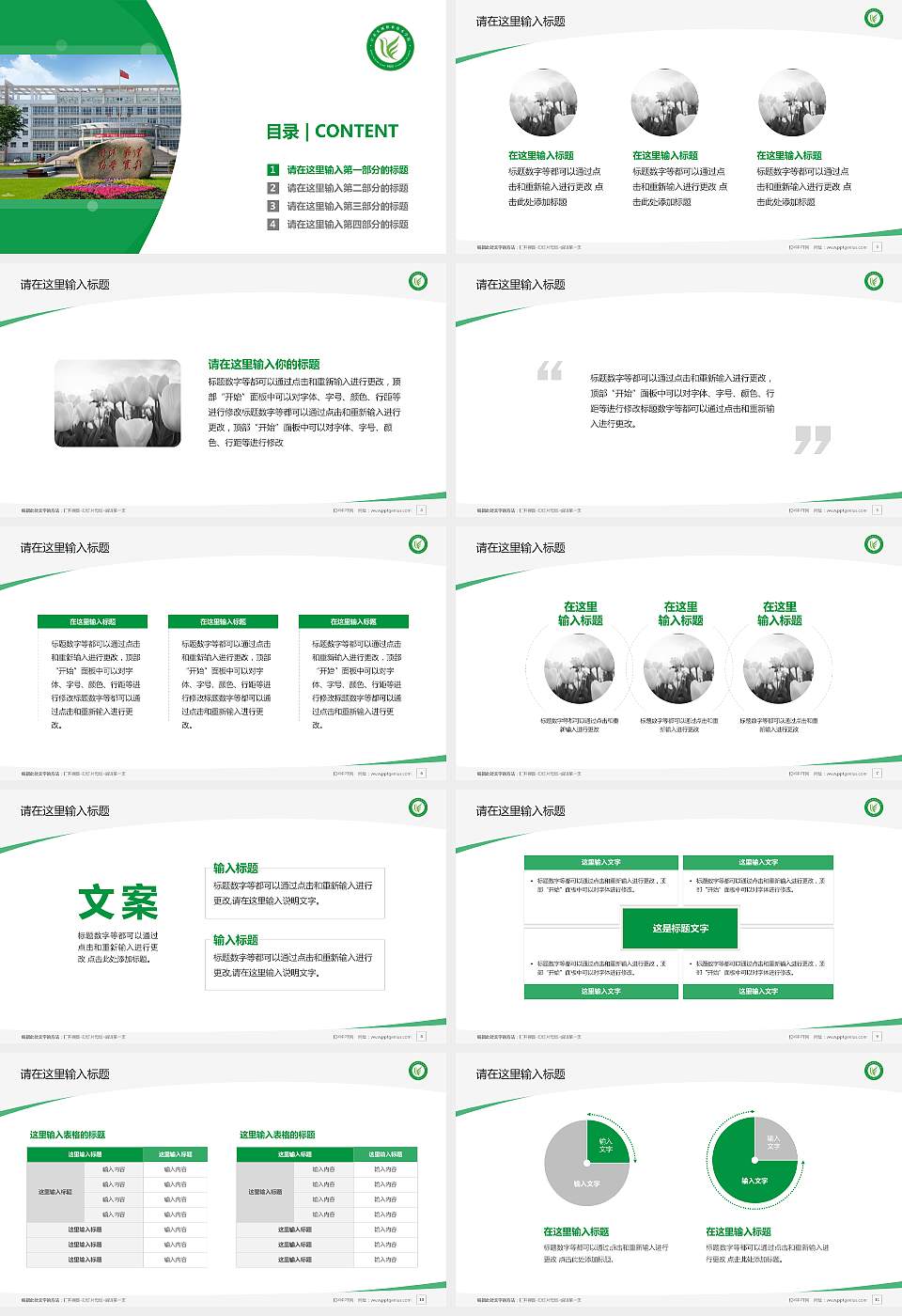 江苏农林职业技术学院毕业论文答辩PPT模板下载16:9格式幻灯片预览图2