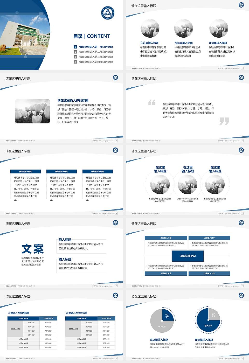 赣南大学毕业论文答辩PPT模板下载16:9格式幻灯片预览图2