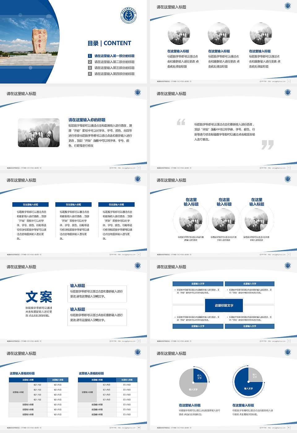 南京工业职业技术大学毕业论文答辩PPT模板下载16:9格式幻灯片预览图2