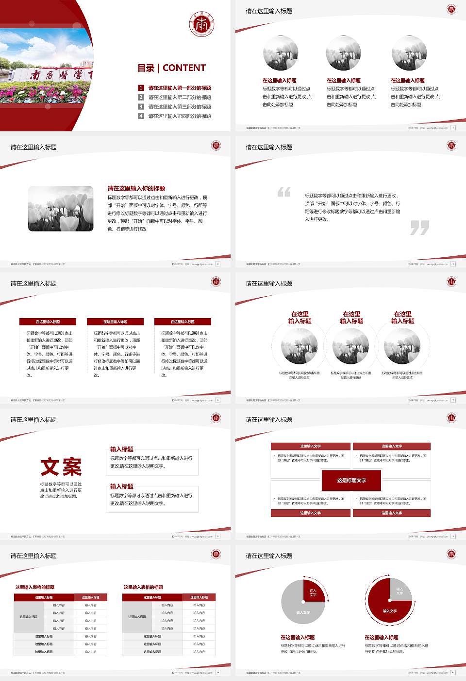 南昌医学院毕业论文答辩PPT模板下载16:9格式幻灯片预览图2