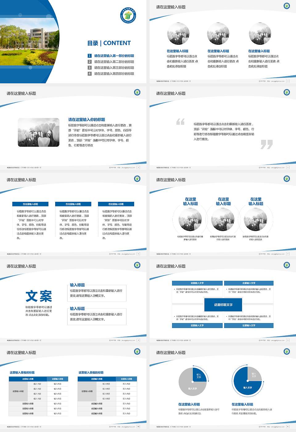 江西青年职业学院毕业论文答辩PPT模板下载16:9格式幻灯片预览图2
