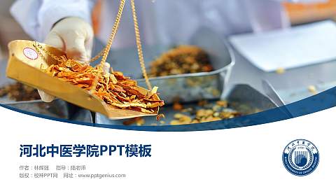 河北中医学院毕业论文答辩PPT模板下载