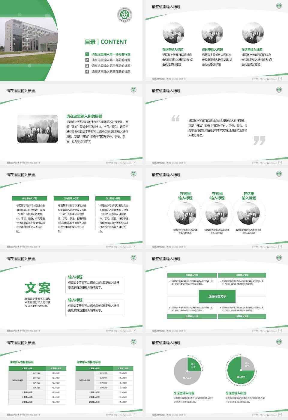 周口师范学院毕业论文答辩PPT模板下载16:9格式幻灯片预览图2