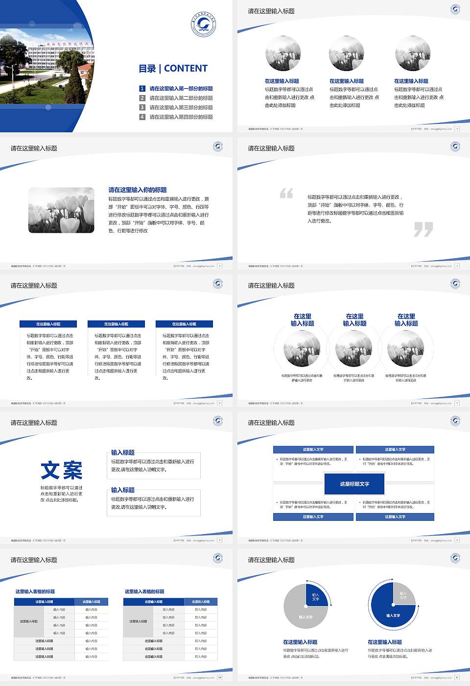 唐山科技职业技术学院毕业论文答辩PPT模板下载16:9格式幻灯片预览图2