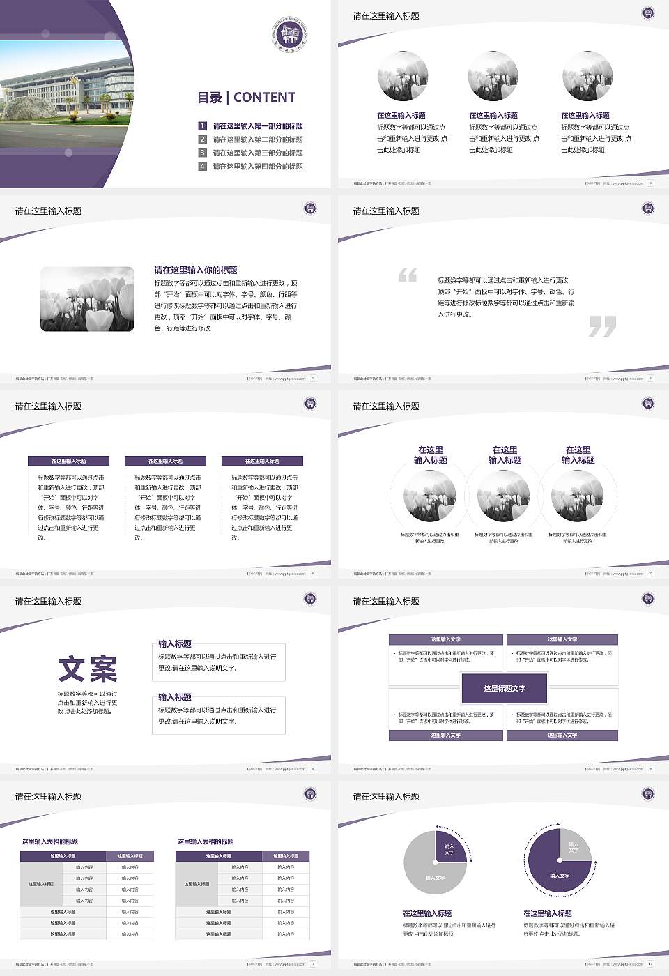 河南科技大学毕业论文答辩PPT模板下载16:9格式幻灯片预览图2