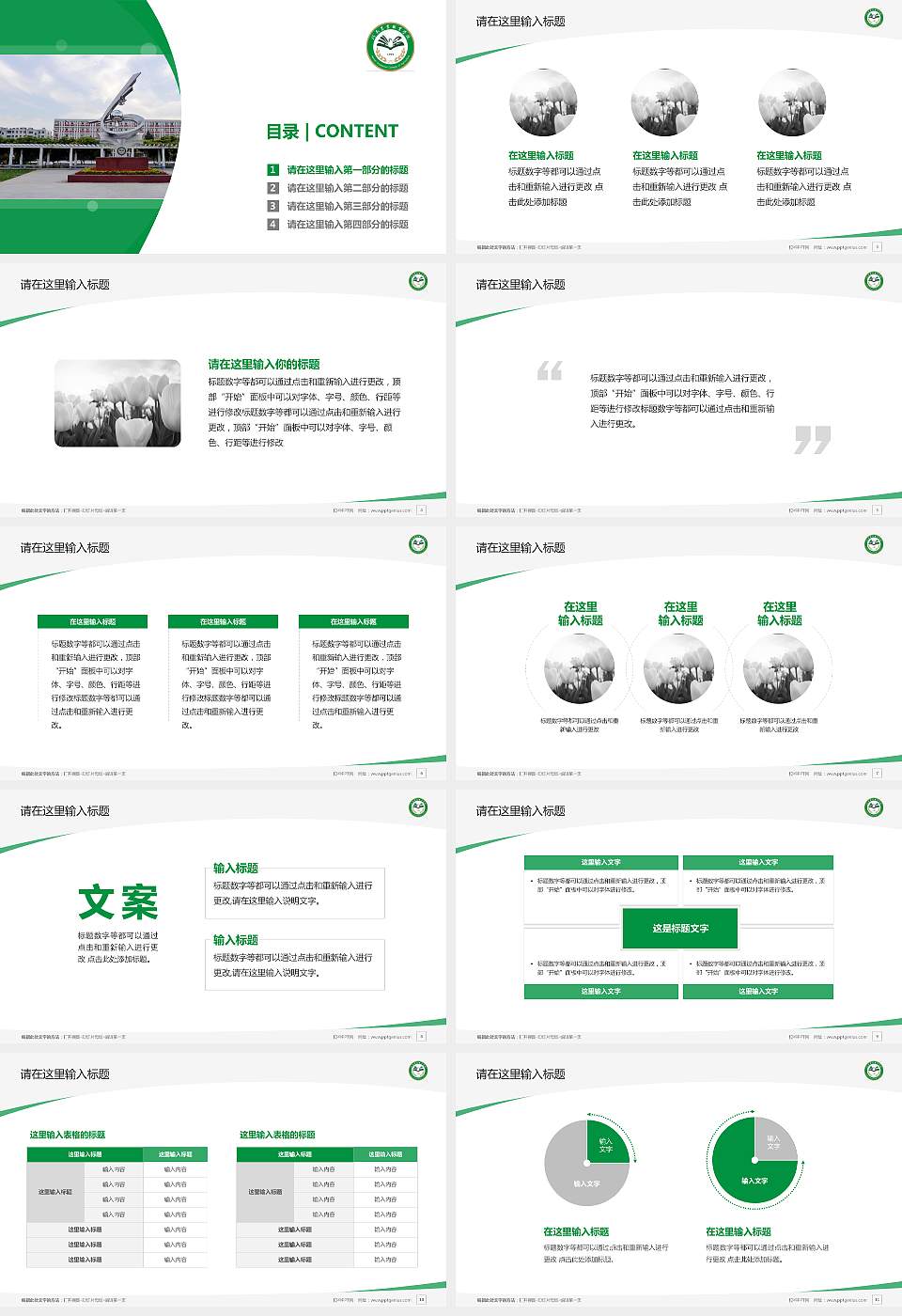 河南农业职业学院毕业论文答辩PPT模板下载16:9格式幻灯片预览图2