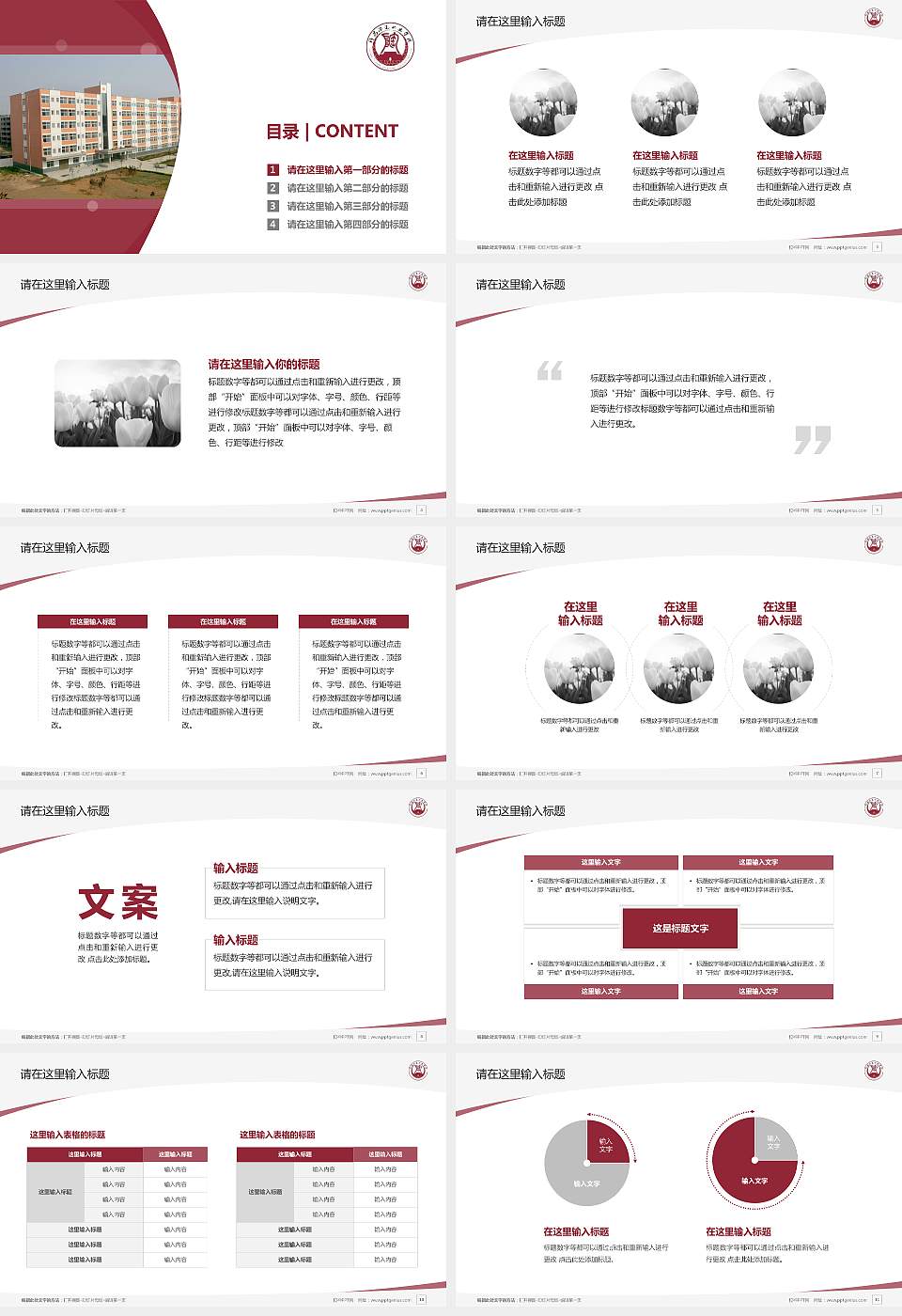 许昌陶瓷职业学院毕业论文答辩PPT模板下载16:9格式幻灯片预览图2