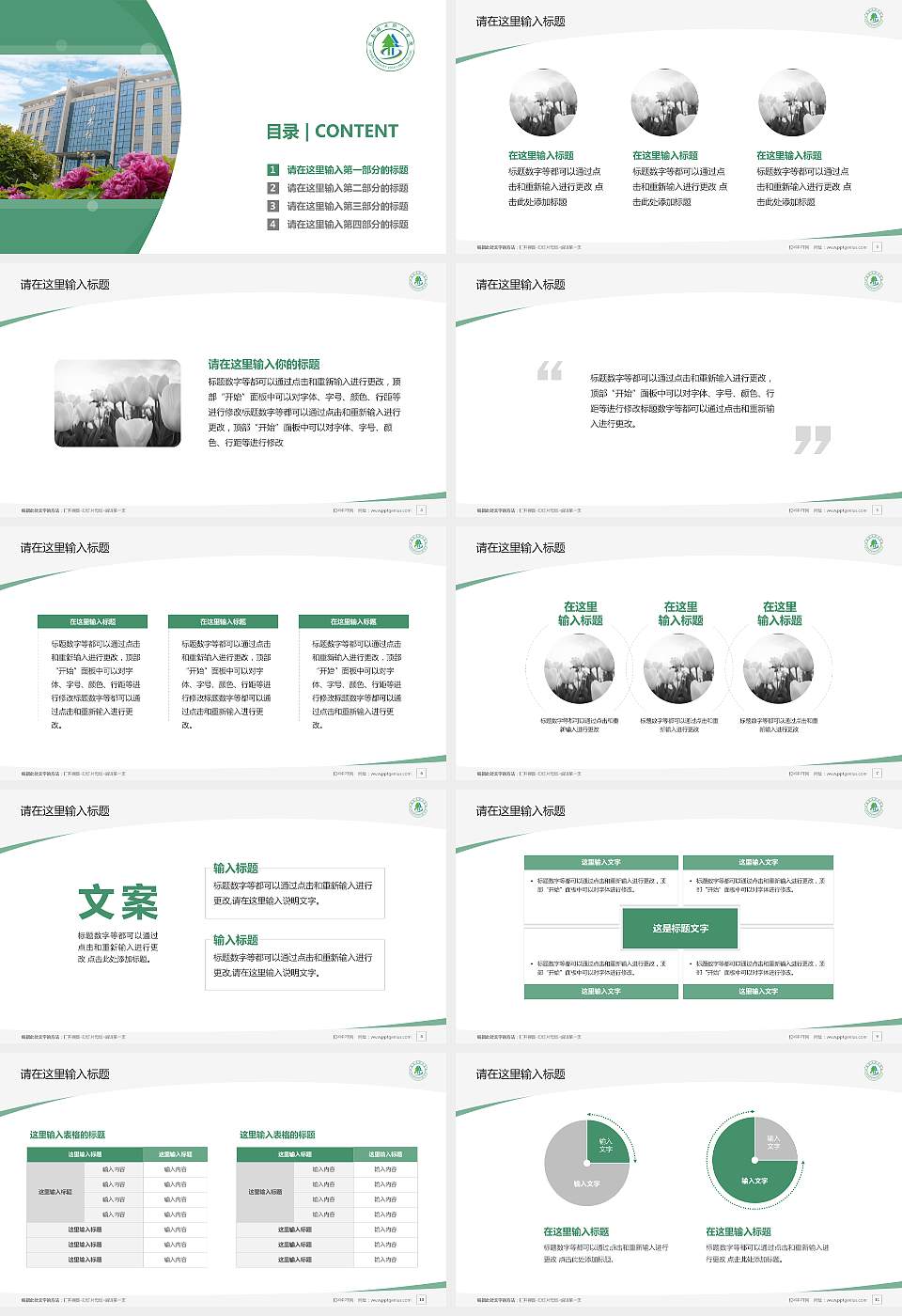 河南林业职业学院毕业论文答辩PPT模板下载16:9格式幻灯片预览图2