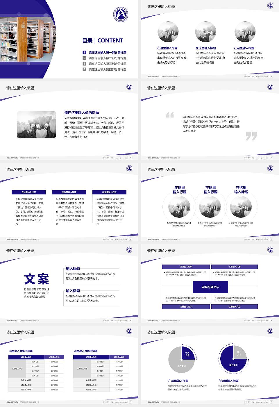 安阳职业技术学院毕业论文答辩PPT模板下载16:9格式幻灯片预览图2