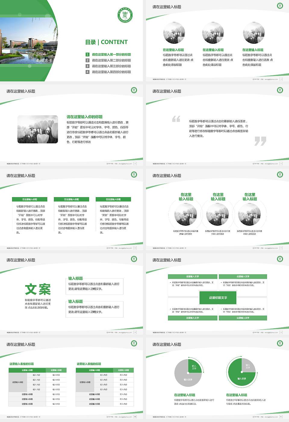 南阳农业职业学院毕业论文答辩PPT模板下载16:9格式幻灯片预览图2