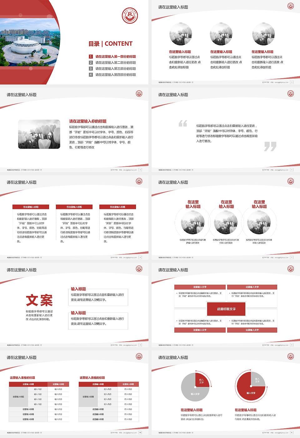 汝州职业技术学院毕业论文答辩PPT模板下载16:9格式幻灯片预览图2