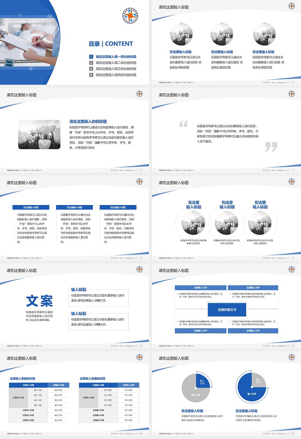 宁波卫生职业技术学院毕业论文答辩PPT模板下载16:9格式幻灯片预览图2