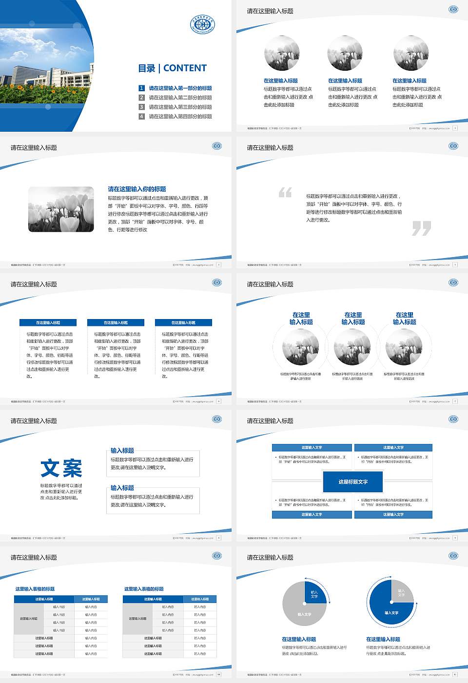 河南测绘职业学院毕业论文答辩PPT模板下载16:9格式幻灯片预览图2