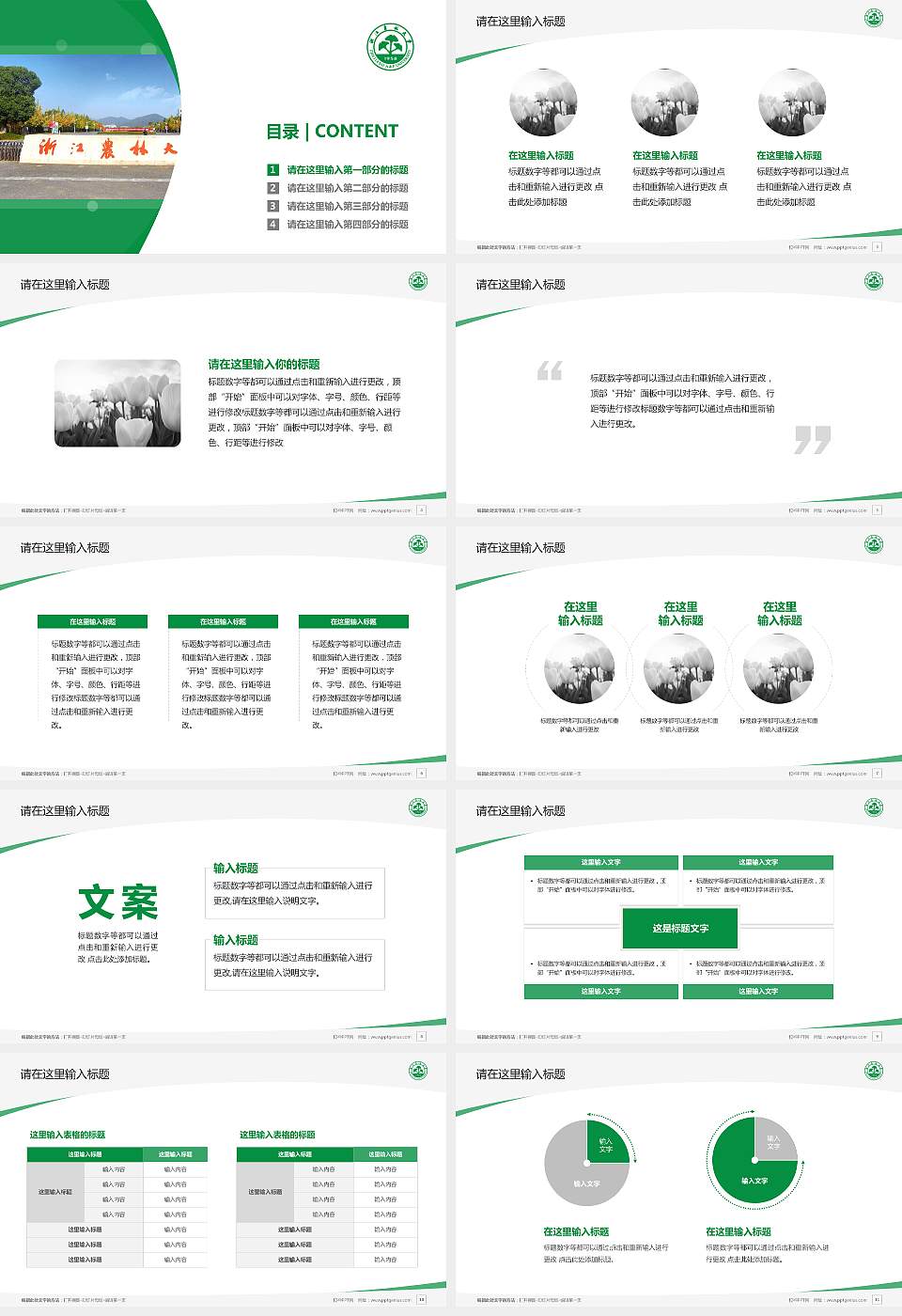 浙江农林大学毕业论文答辩PPT模板下载16:9格式幻灯片预览图2
