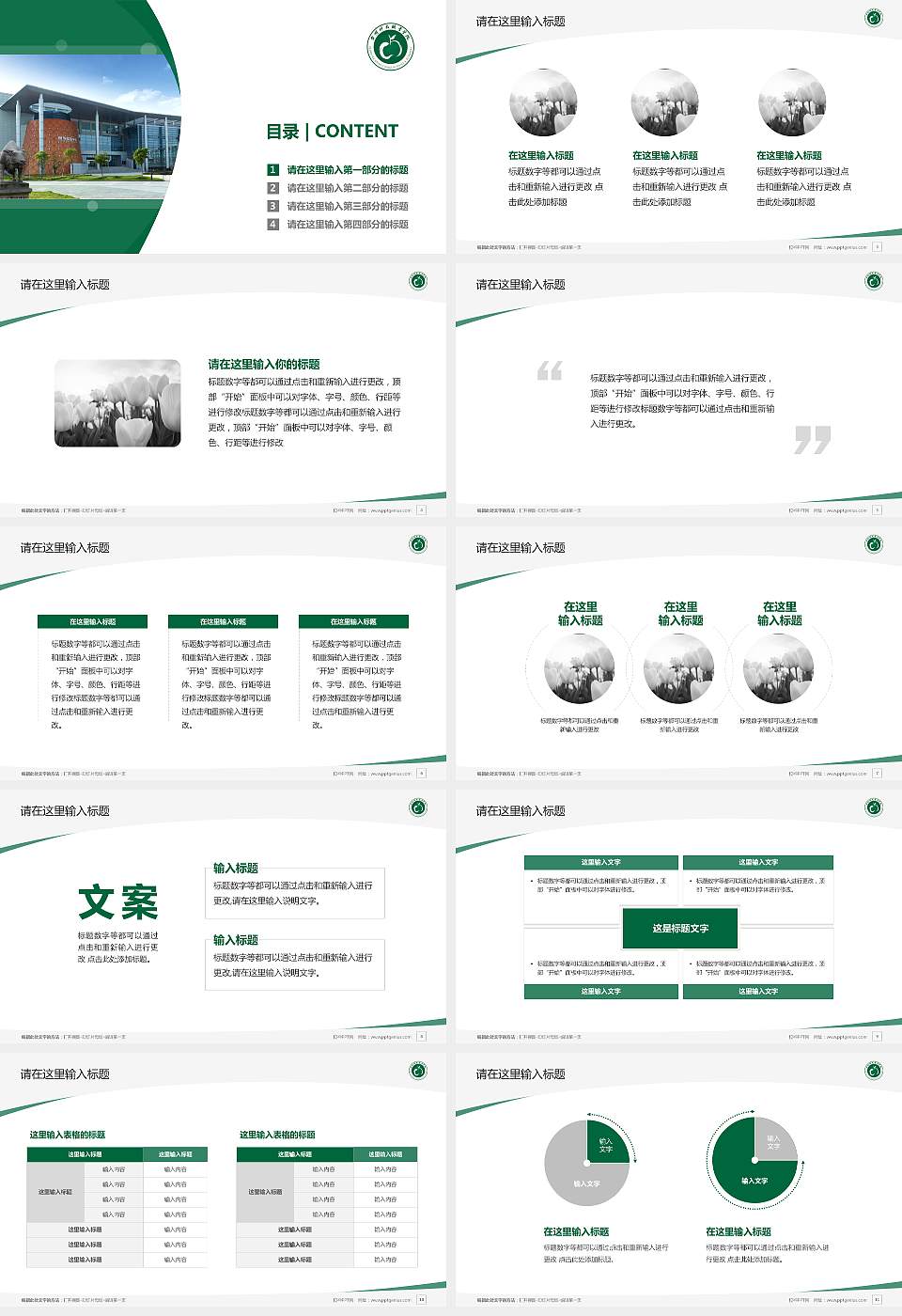 台州科技职业学院毕业论文答辩PPT模板下载16:9格式幻灯片预览图2