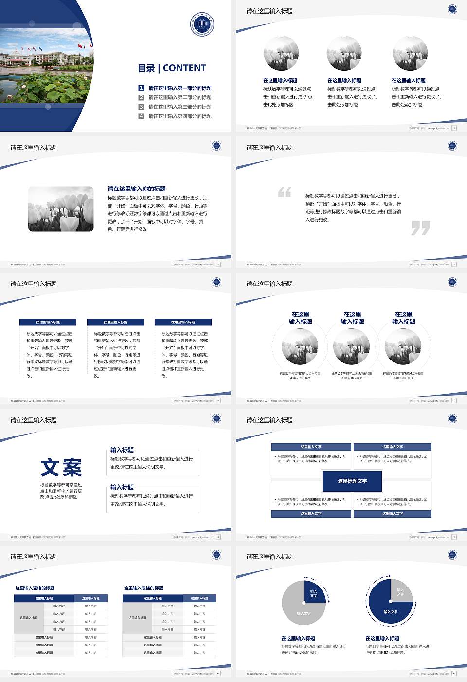 浙江外国语学院毕业论文答辩PPT模板下载16:9格式幻灯片预览图2