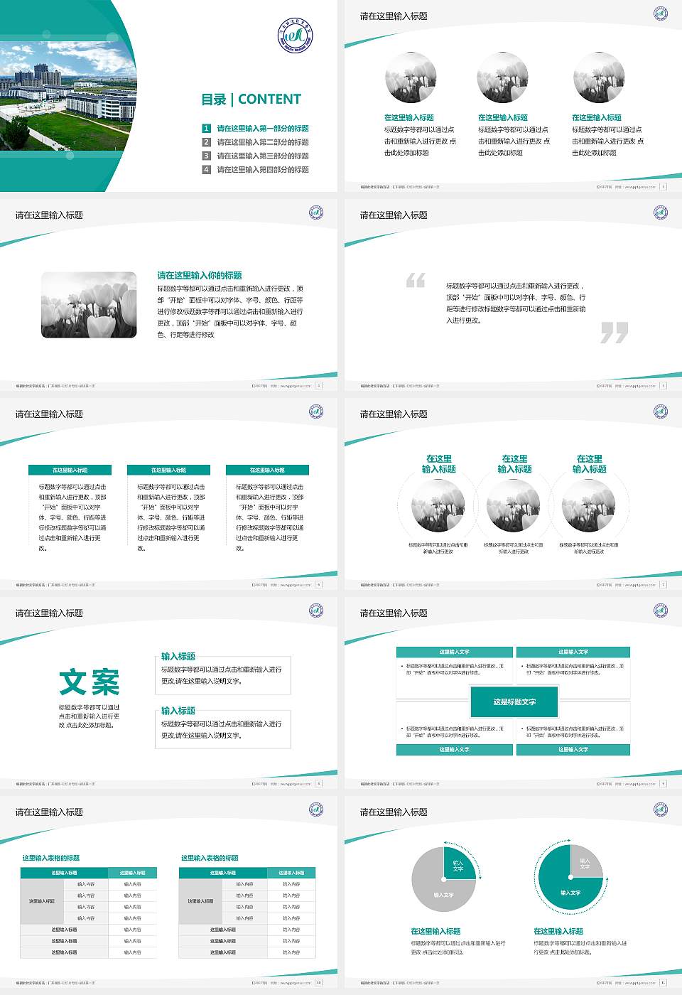 河南物流职业学院毕业论文答辩PPT模板下载16:9格式幻灯片预览图2