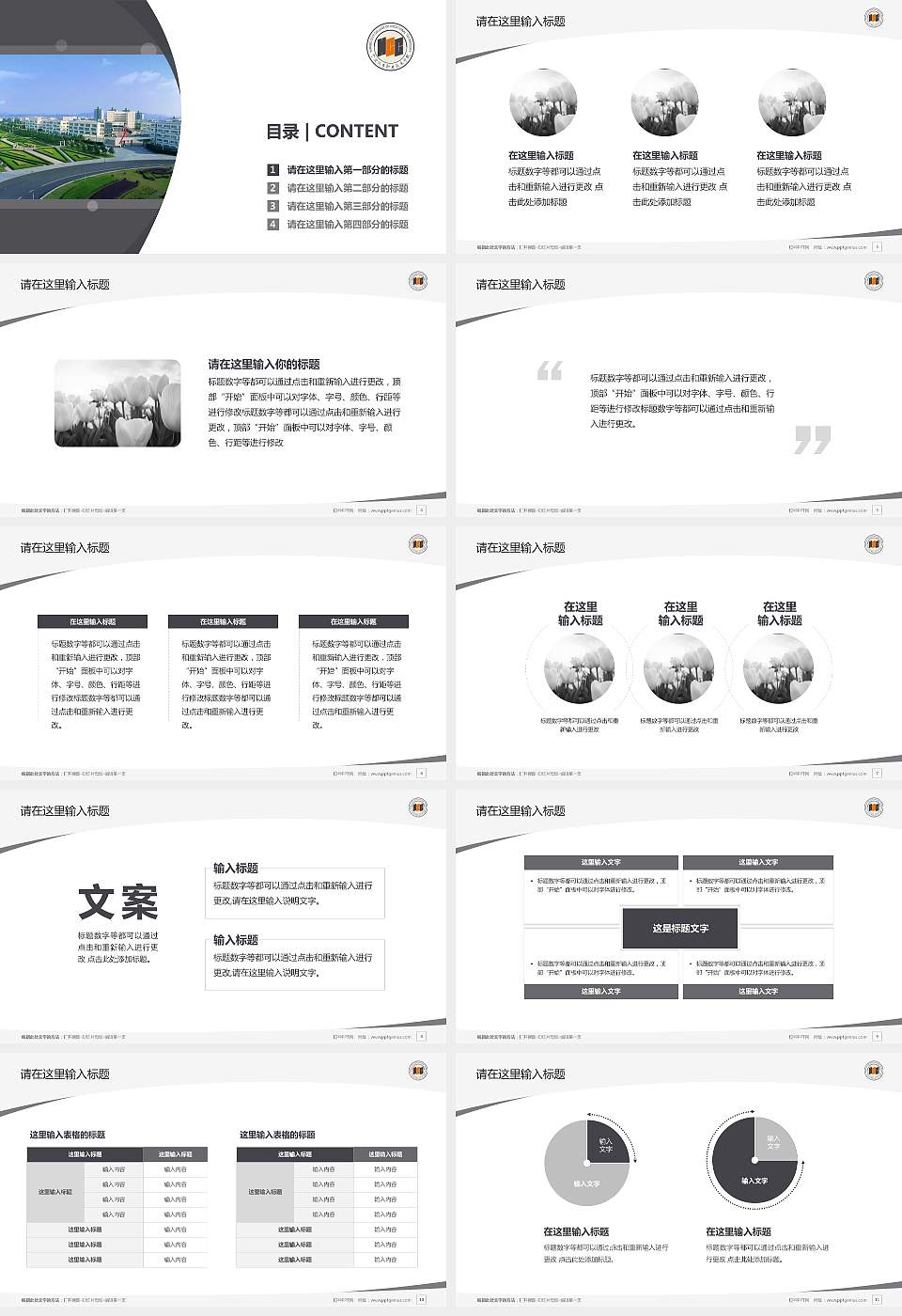 宁波城市职业技术学院毕业论文答辩PPT模板下载16:9格式幻灯片预览图2