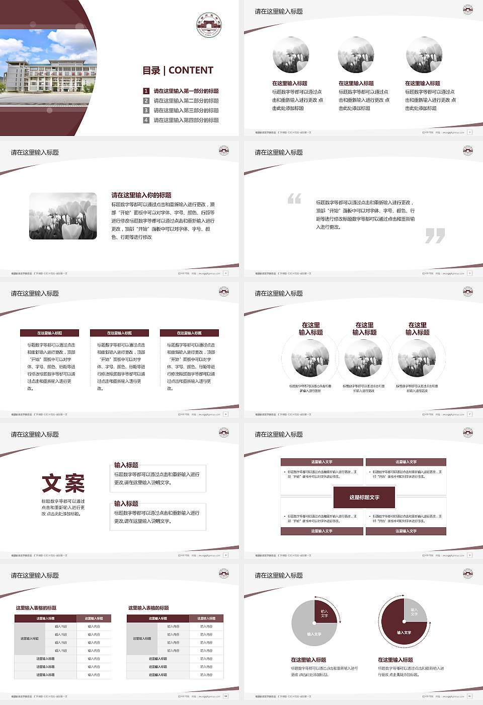 琼台师范学院毕业论文答辩PPT模板下载16:9格式幻灯片预览图2