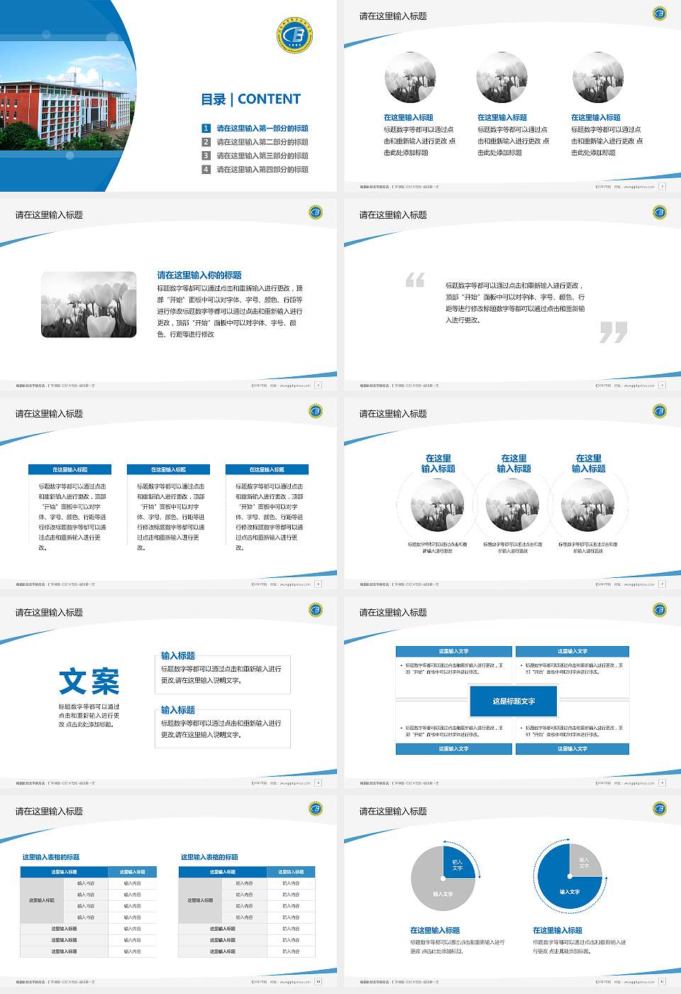 海南经贸职业技术学院毕业论文答辩PPT模板下载16:9格式幻灯片预览图2