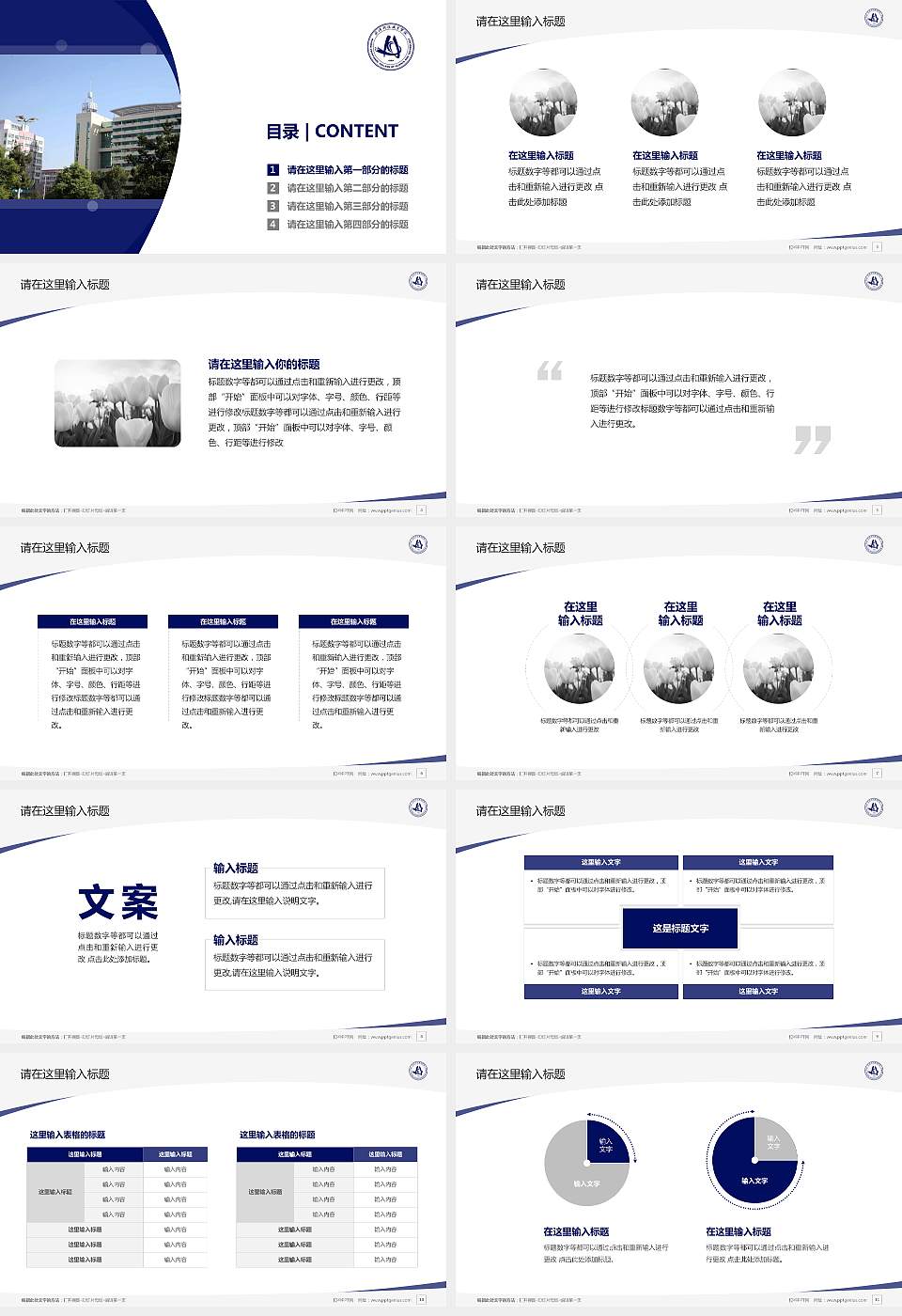 武汉科技职业学院毕业论文答辩PPT模板下载16:9格式幻灯片预览图2