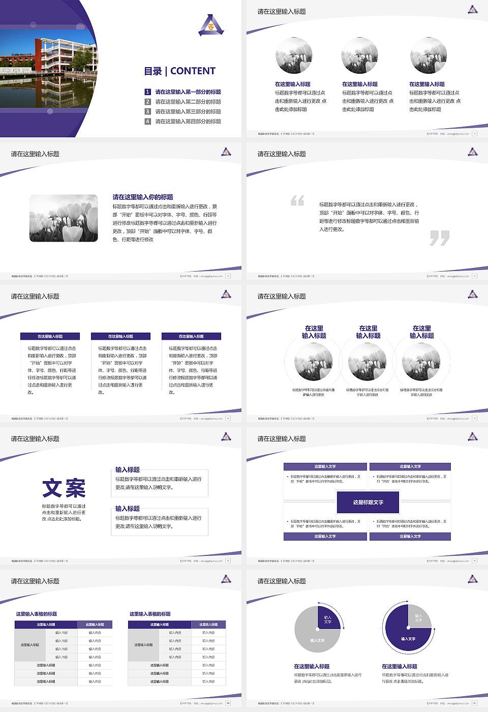 周口职业技术学院毕业论文答辩PPT模板下载16:9格式幻灯片预览图2