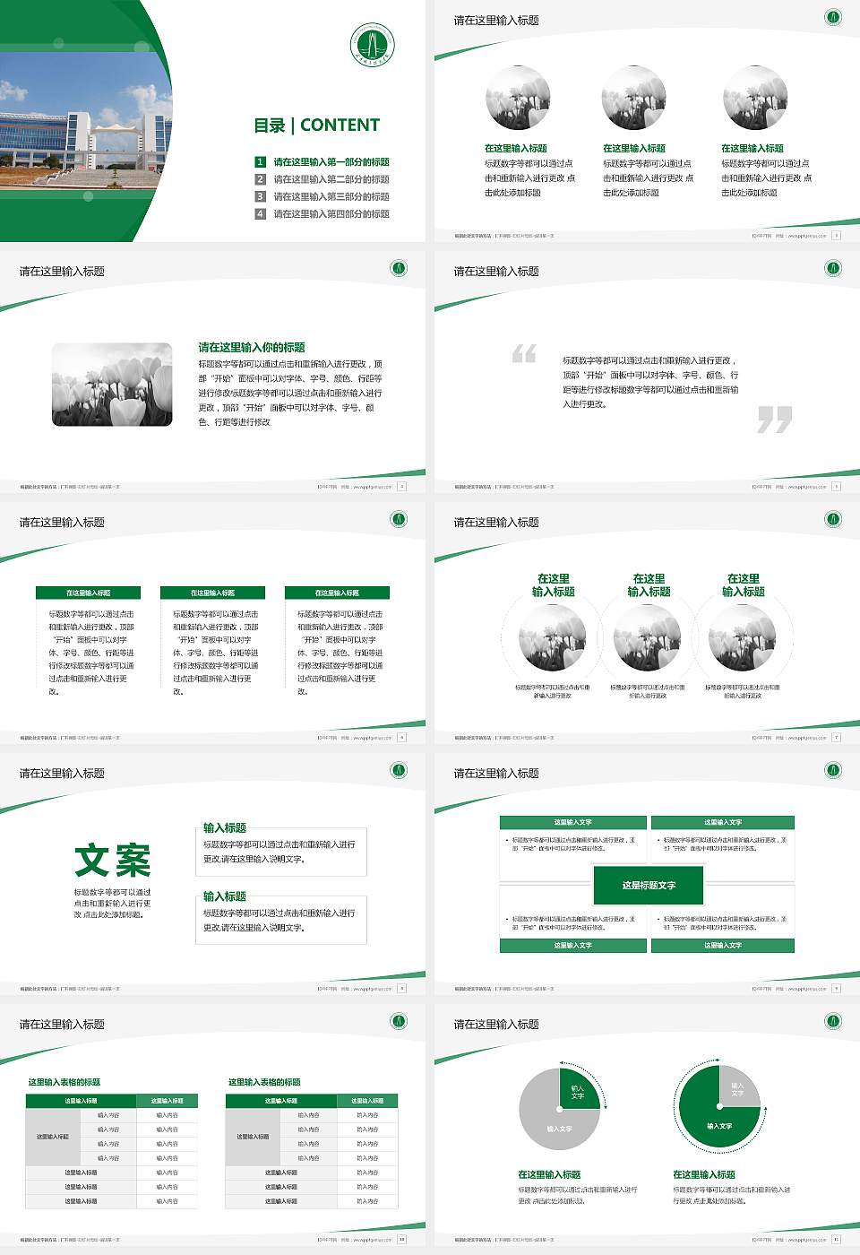 咸宁职业技术学院毕业论文答辩PPT模板下载16:9格式幻灯片预览图2