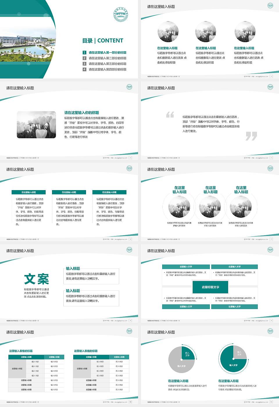 襄阳职业技术学院毕业论文答辩PPT模板下载16:9格式幻灯片预览图2