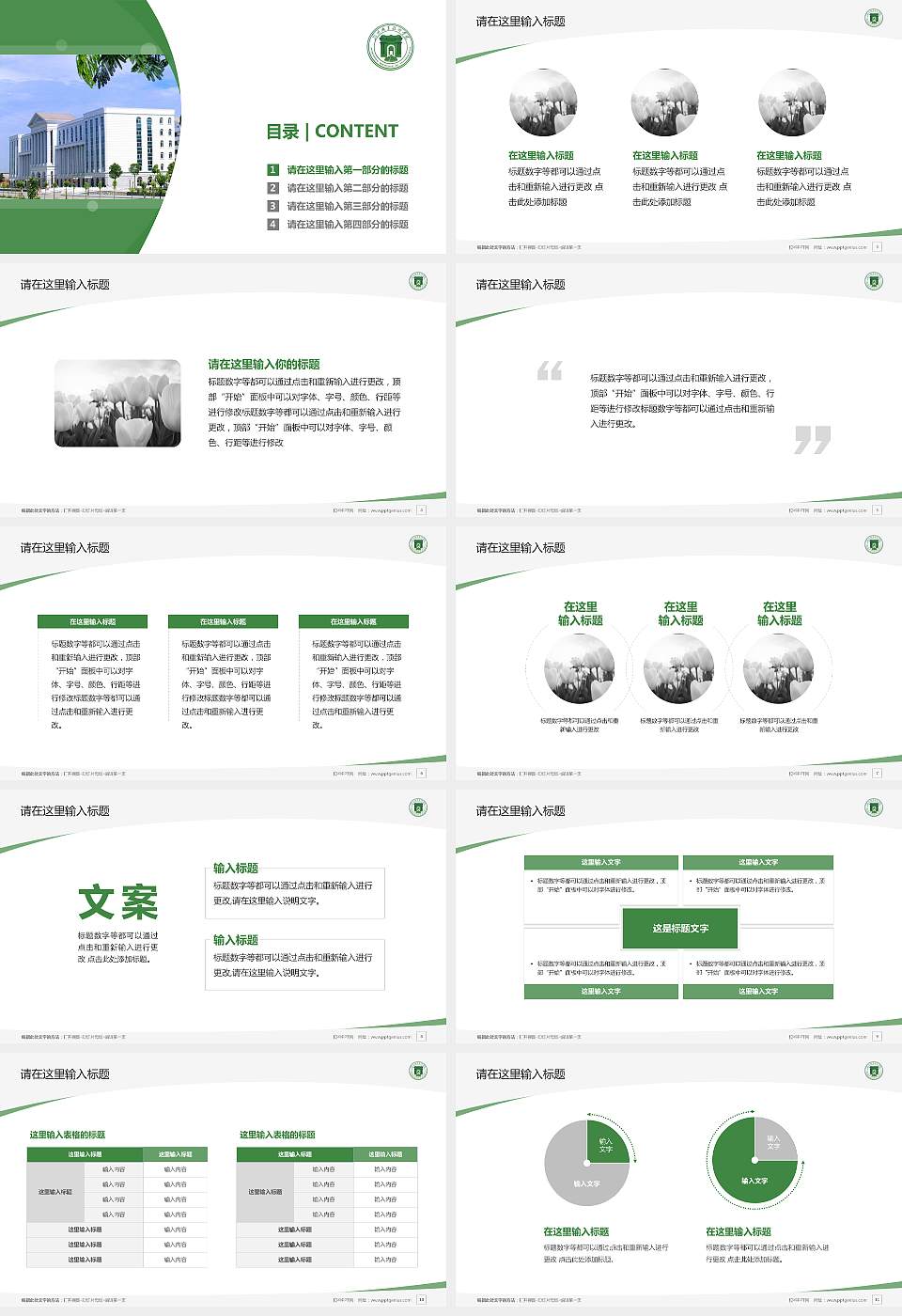 荆州职业技术学院毕业论文答辩PPT模板下载16:9格式幻灯片预览图2