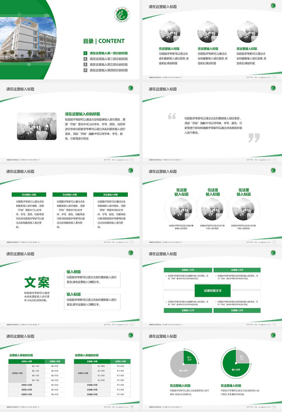 平顶山学院毕业论文答辩PPT模板下载16:9格式幻灯片预览图2