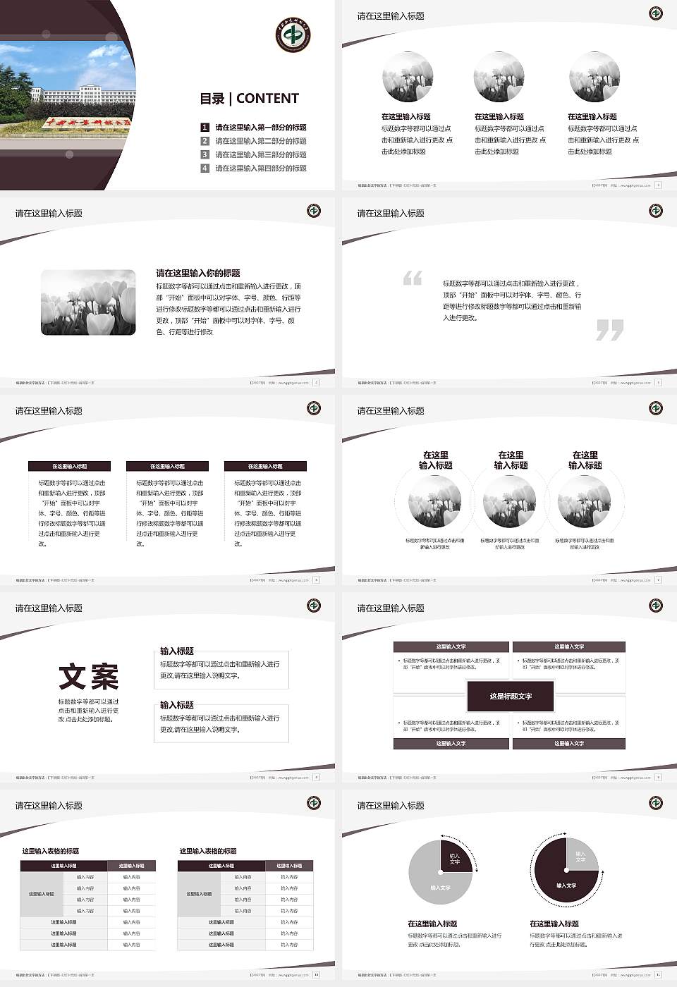 中南林业科技大学毕业论文答辩PPT模板下载16:9格式幻灯片预览图2