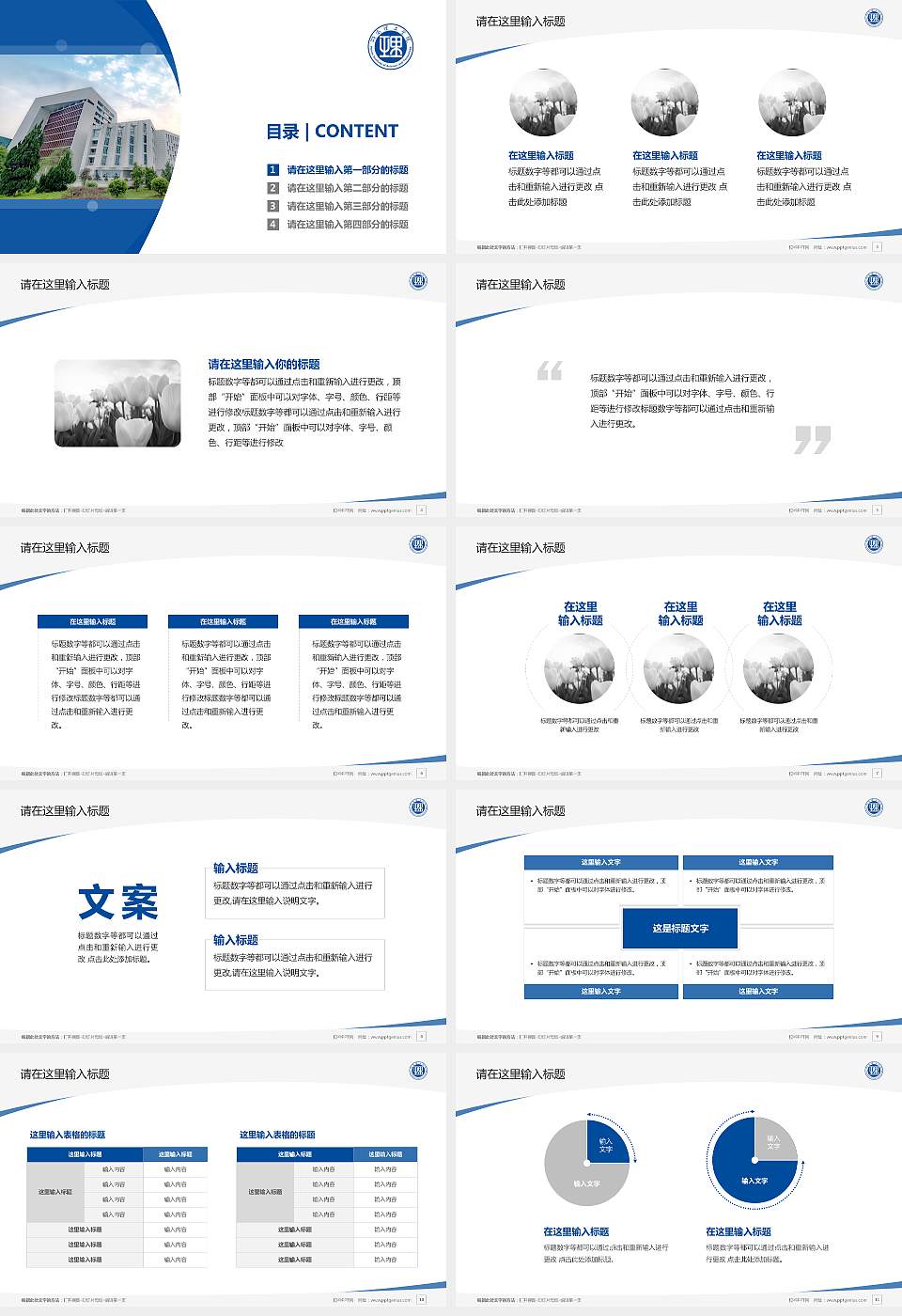 湖南理工学院毕业论文答辩PPT模板下载16:9格式幻灯片预览图2