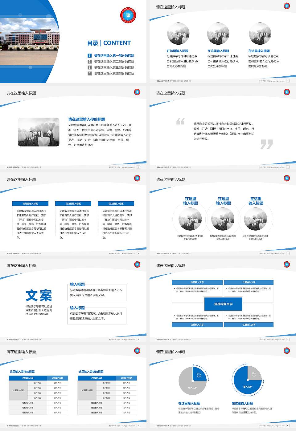 娄底职业技术学院毕业论文答辩PPT模板下载16:9格式幻灯片预览图2