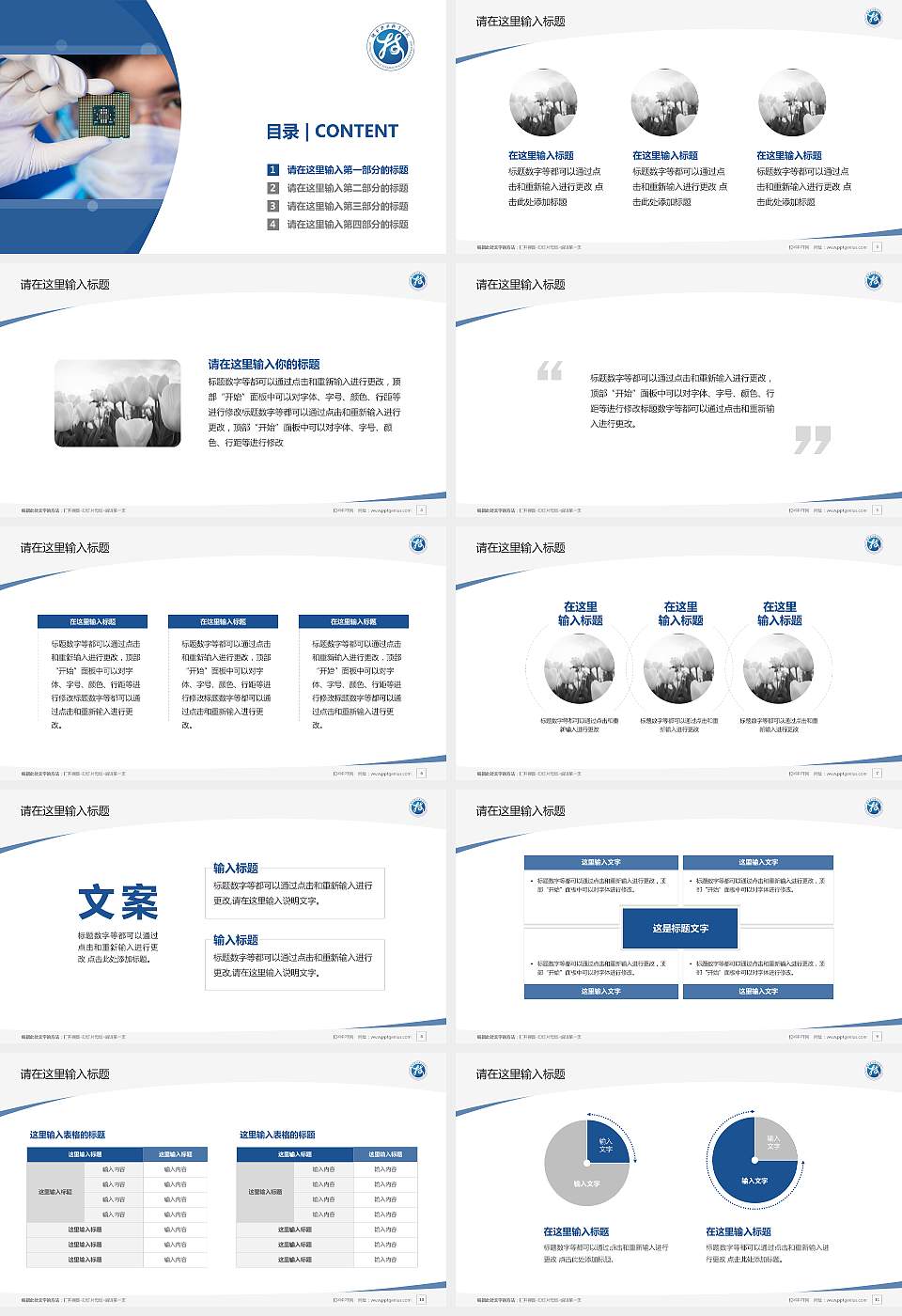 湖南科技职业学院毕业论文答辩PPT模板下载16:9格式幻灯片预览图2