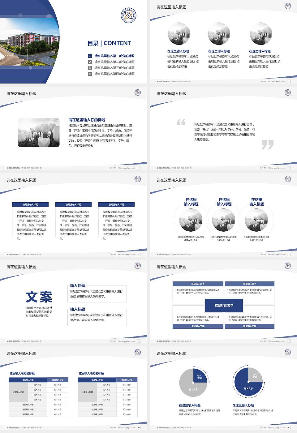 湖南软件职业技术大学毕业论文答辩PPT模板下载16:9格式幻灯片预览图2